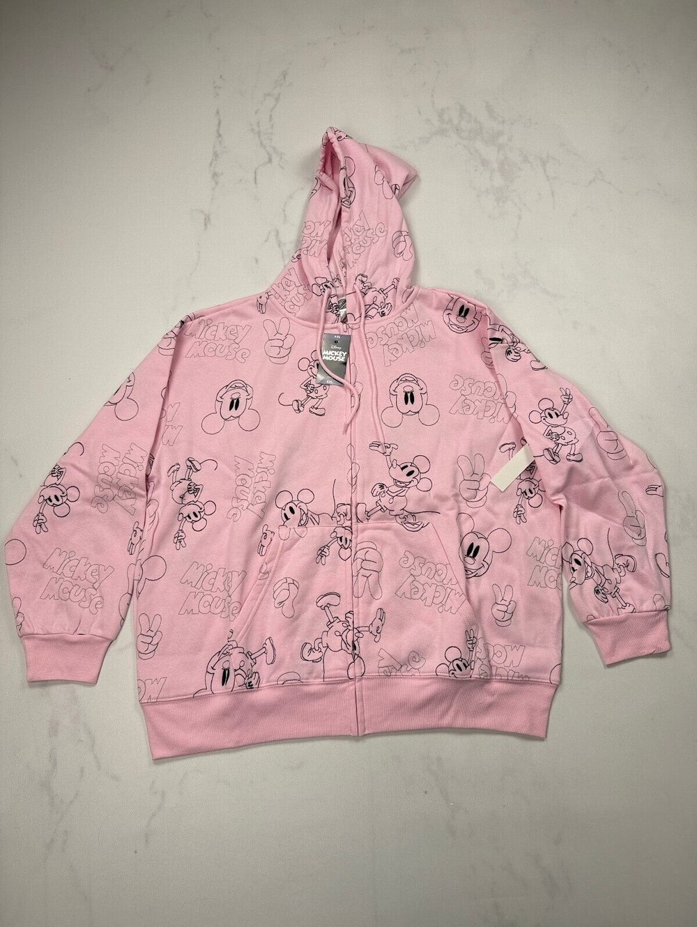 Disney Mickey Hoodie Pink Modern Streetwear - Womens XXL